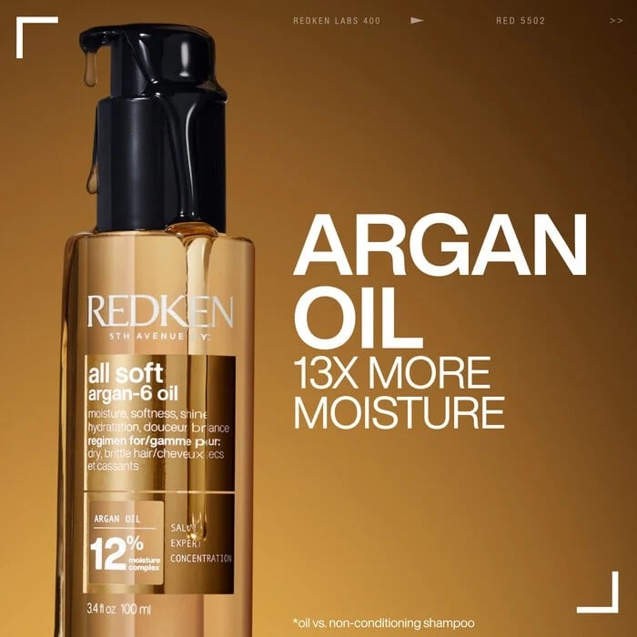 Best Hair Oil for Curly Hair: Redken All Soft Argan Oil
