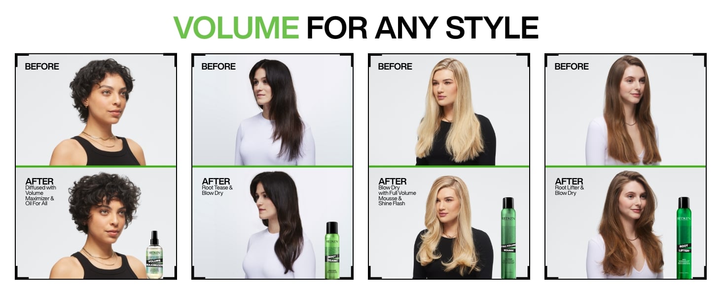 Discover Redken Volume Maximizer Thickening Spray Voluminous Hairstyles