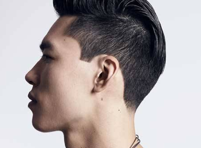 undercut hairstyle men back of head view