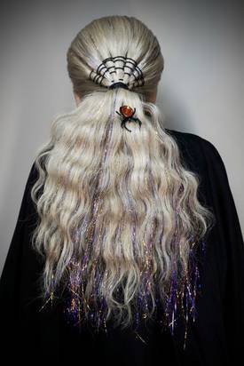 SPIDER WEB TINSEL PONYTAIL