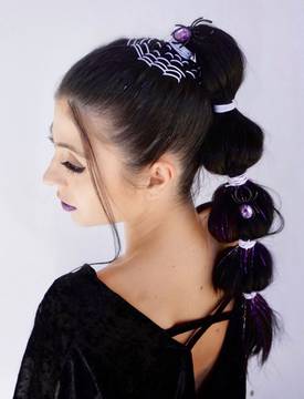 SPIDER WEB BUBBLE PONYTAIL