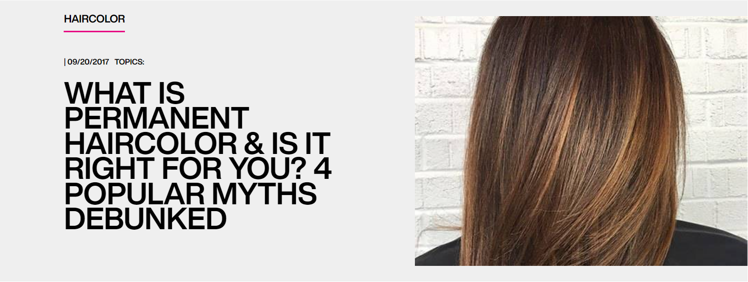 Permanent top hair color