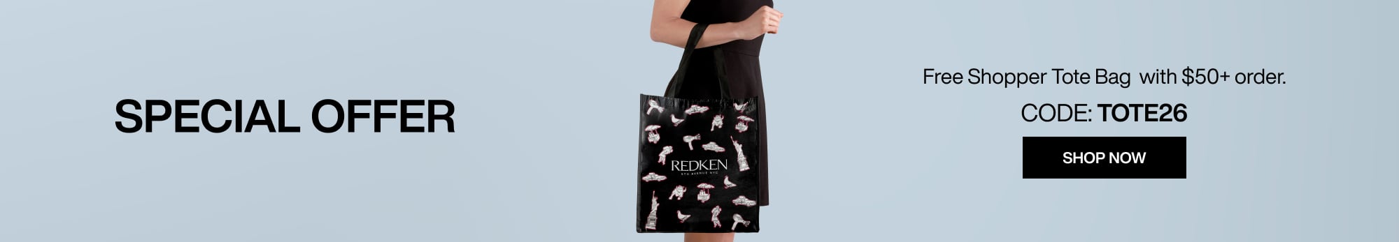 free shopper tote with $50 order - code: tote26