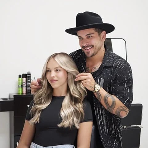 Redken Stylist working behind the chair