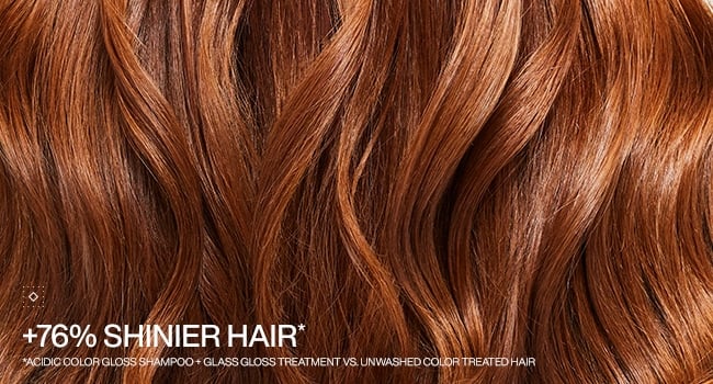 acidic color gloss activated glass gloss treatment shinier hair