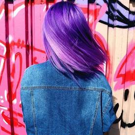 Redken Purple Dyed Hair Model