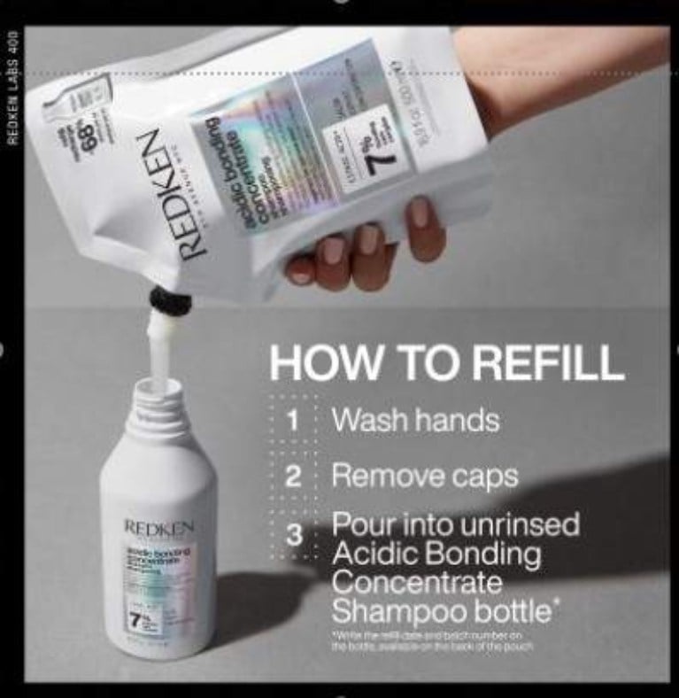 How to Refill Redken’s Refillable Shampoo Bottles