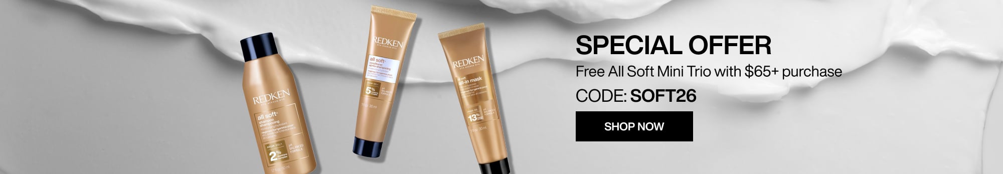 free all soft mini trio with $65 order code: SOFT26