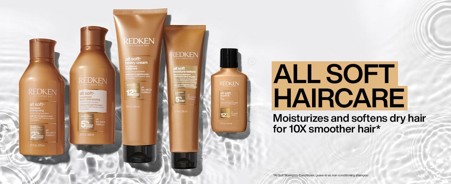 Discover Redken All Soft Moisture Restore Leave In Complete Routine for Dry Hair