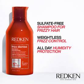 Redken High Bright Shampoo for highlighted blonde hair bottle image with text containing a list of hair benefits including brightening, clarifying shampoo infused with vitamin c, gently removes build-up and brightens hair instantly for healthier hair results.