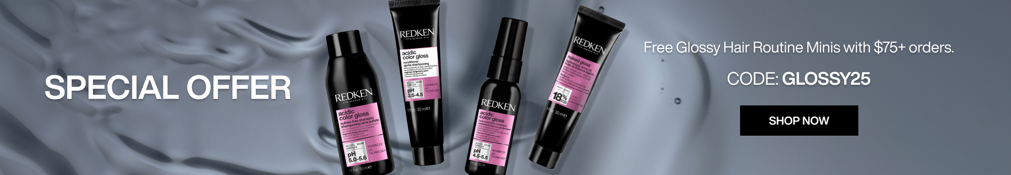 Free Acidic Color Gloss Mini Trio with $50+ orders.
CODE: GLOSSY25