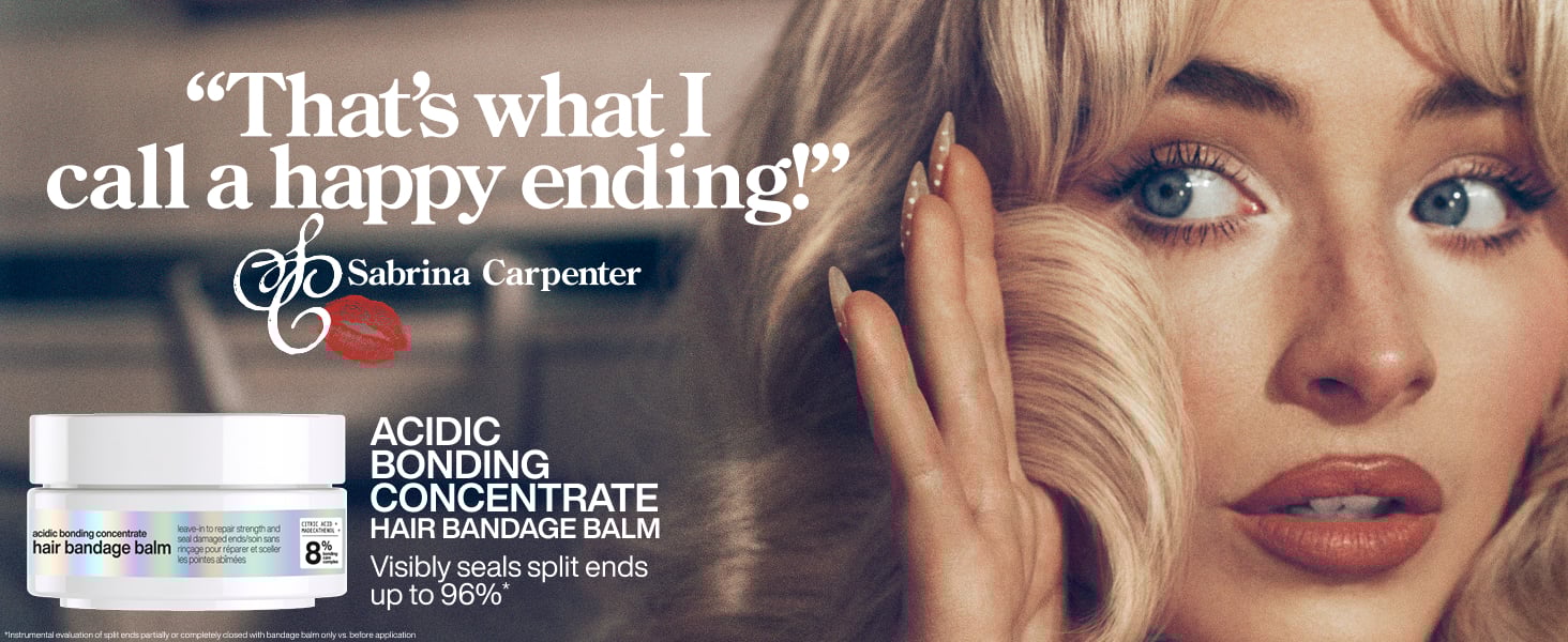 Discover Acidic Bonding Concentrate Hair Bandage Balm. Now that's what I call a happy ending - Sabrina Carpenter 
