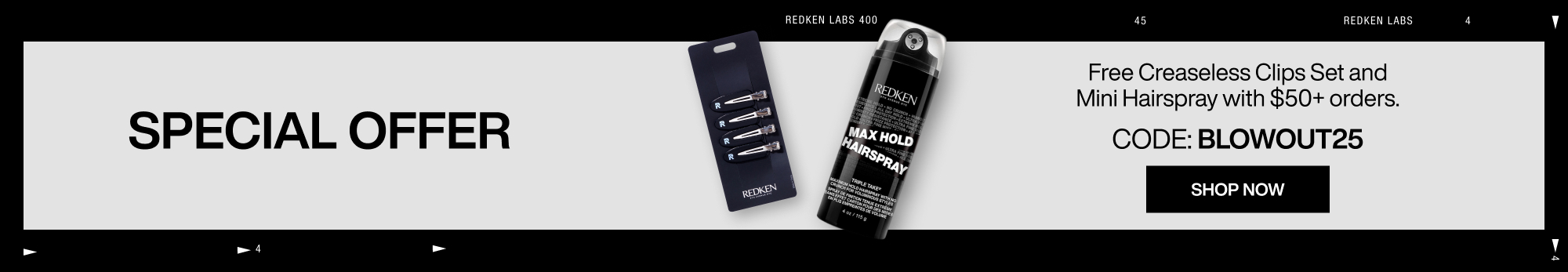 FREE CLIPS & MINI HAIRSPRAY WITH $50+ ORDERS WITH CODE: BLOWOUT25